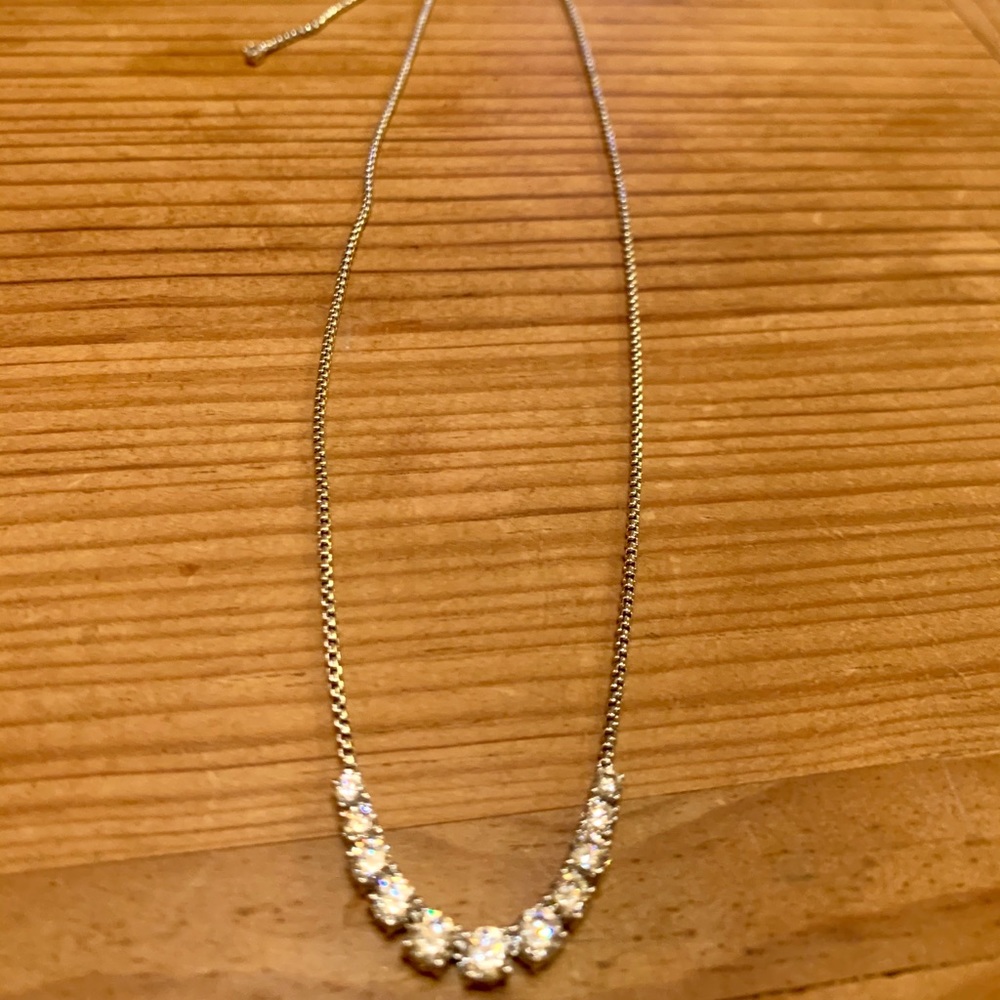 NADRI 3-5mm CZ Simple Frontal Necklace - Picture 5 of 8